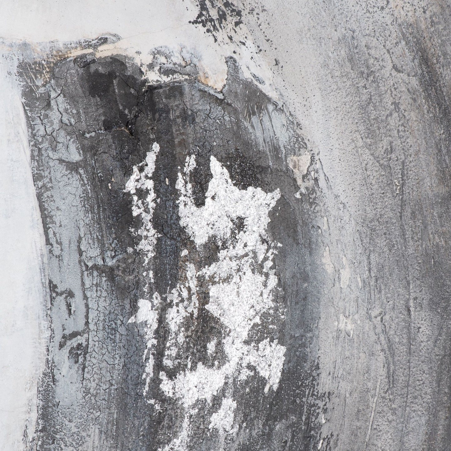 Galaxy Silver And Grey Hand Painted Canvas (150cm x 150cm
