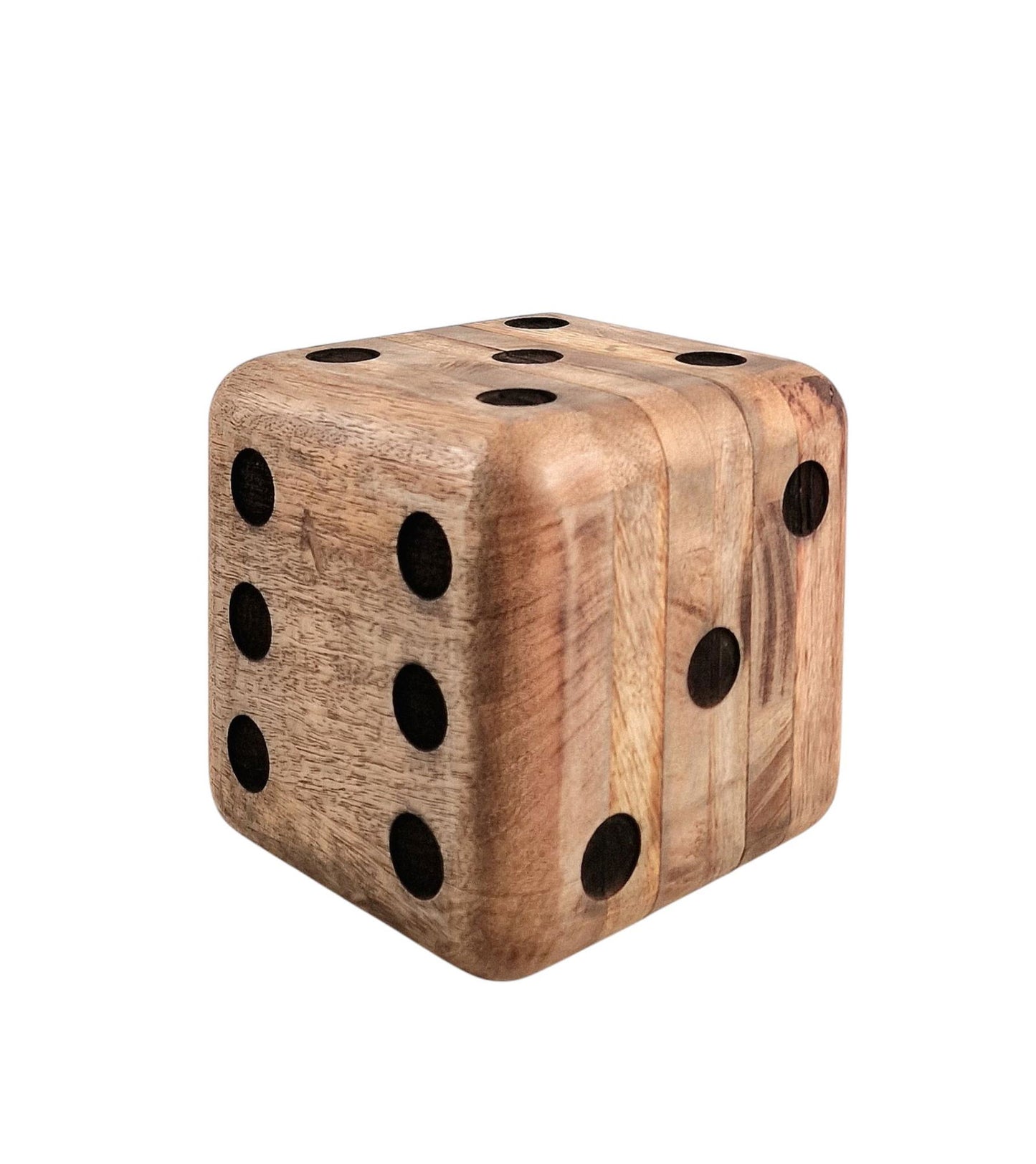 Wooden Dice Doorstop 15cm